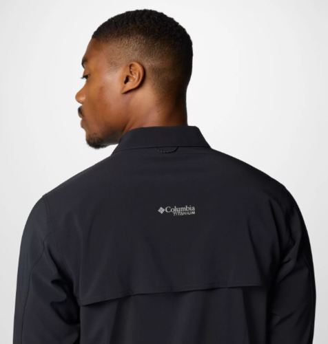 חולצה ארוכה לגבר SUMMIT VALLEY WOVEN SS שחור - Columbia