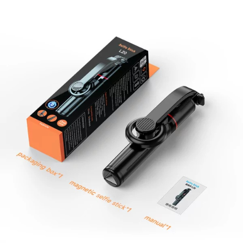 מוט סלפי חצובה עם מגנט MagSafe ושלט רחוק לצילום L20