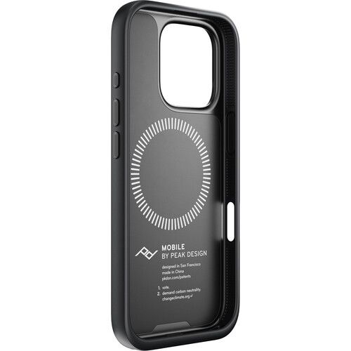 peak design mobile everyday clarino case iphone 16 pro max כיסוי (שחור)