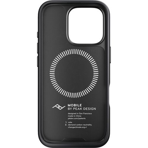 peak design mobile everyday clarino case iphone 16 pro max כיסוי (שחור)