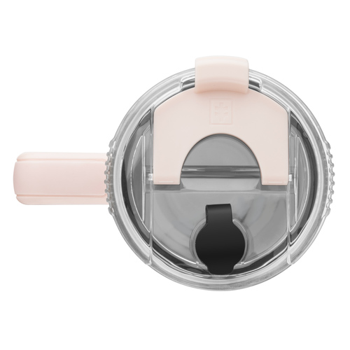 מאג שתייה תרמי SwissTech ST078109 Zelda ורוד עם קש, ציפוי קרמי ופיית שתייה מוארכת