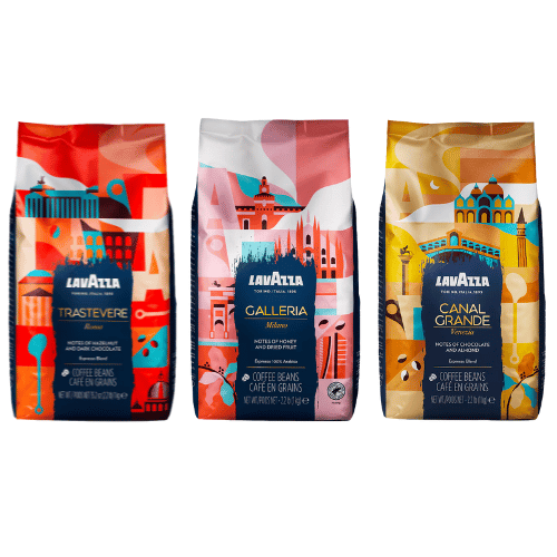 3 ק”ג פולי קפה לוואצה רומא, ונציה ומילאנו סדרת Lavazza Tales of Italy