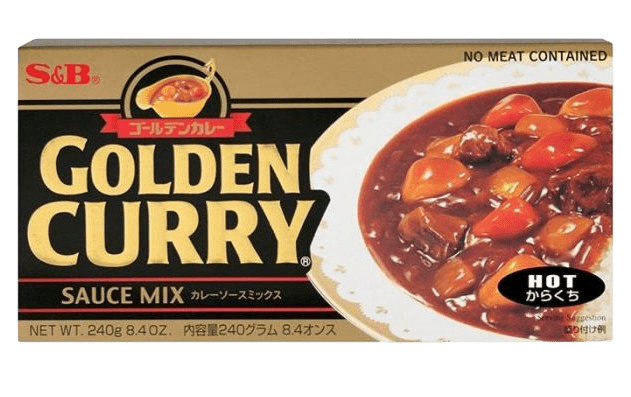 GOLDEN CURRY תערובת להכנת רוטב קארי יפני בטעם חריף מאוד 220 גרם 