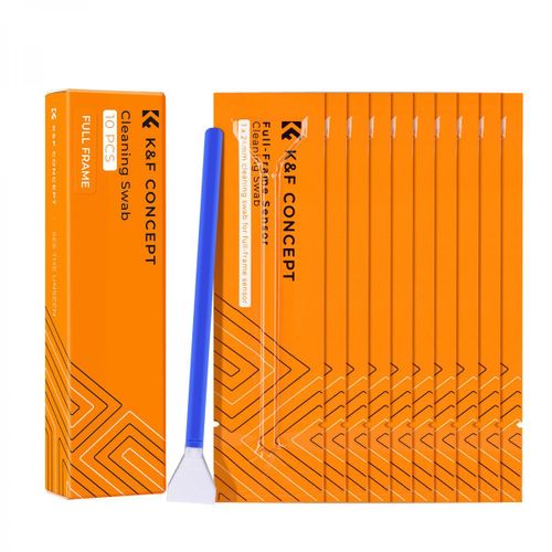 סט 10 מקלונים לניקוי חיישן K&F Concept Full frame Cleaning Stick Set
