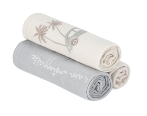 שלישיית חיתולי טטרה 100% כותנה רקומים - טיל