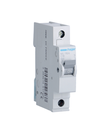 חצי אוטומט hager C 1*16A 6KA