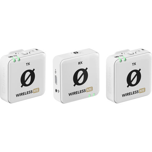 מערכת מיקרופון אלחוטית שני משדרים RODE Wireless ME Dual לבן