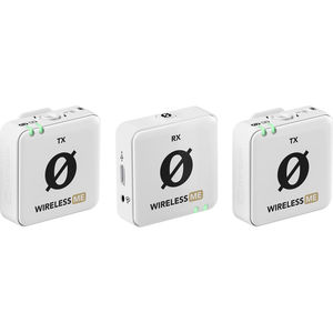 מערכת מיקרופון אלחוטית שני משדרים RODE Wireless ME Dual לבן