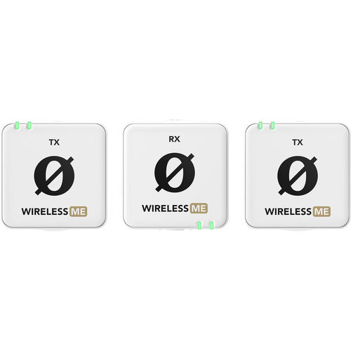 מערכת מיקרופון אלחוטית שני משדרים RODE Wireless ME Dual לבן