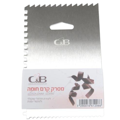 מסרק קרם חומה מלבני עשוי מתכת