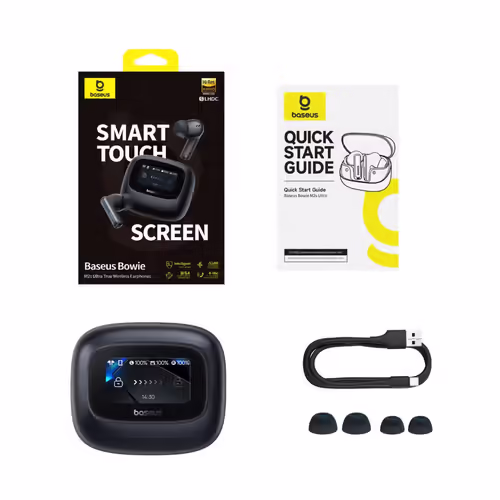 אוזניות Baseus Bowie M2s Ultra True Wireless COSMIC BLACK - צבע שחור