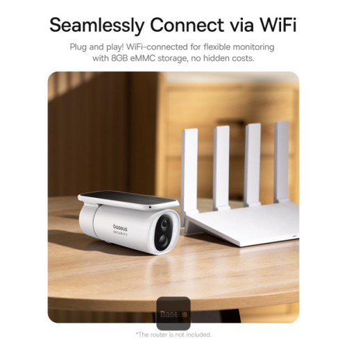 מצלמת אבטחה אלחוטית Baseus 2K דגם Security S1 Outdoor Camera 2K White