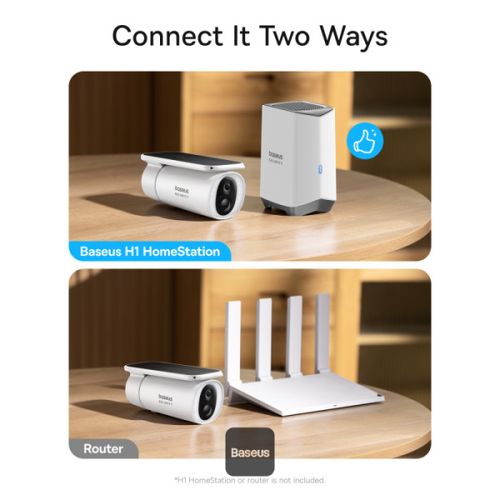 מצלמת אבטחה אלחוטית Baseus 2K דגם Security S1 Outdoor Camera 2K White