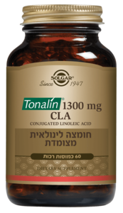 חומצה לינולאית מצומדת 1300 מ"ג סולגאר 60 כמוסות רכות -  Solgar Tonalin 1300 Mg CLA