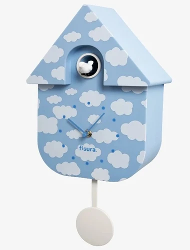 שעון מטוטלת קוקייה עם מנגנון שקט Cuckoo Clock – עננים