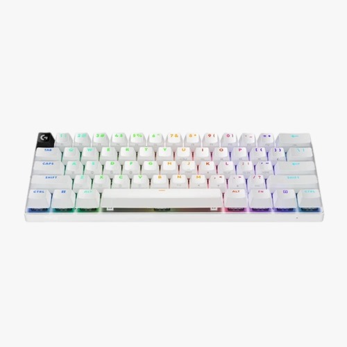 מקלדת גיימינג אלחוטית –Logitech G Pro X 60 TKL LIGHTSPEED -  בצבע לבן