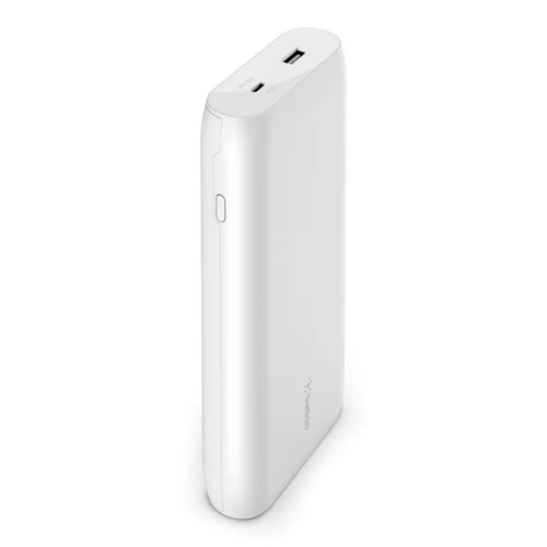 מטען נייד לטעינה מהירה Belkin BOOST CHARGE Power Bank 20K USB-C PD 20000mAh לבן
