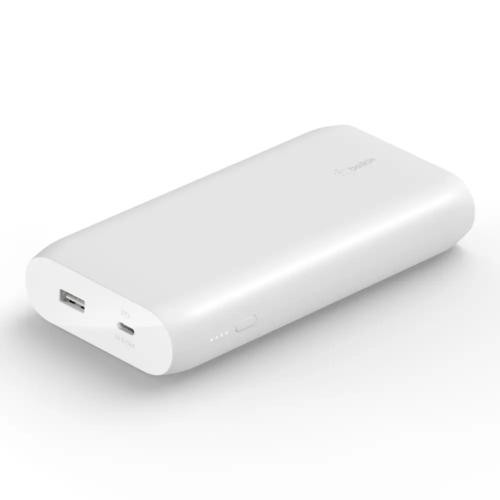 מטען נייד לטעינה מהירה Belkin BOOST CHARGE Power Bank 20K USB-C PD 20000mAh לבן