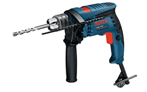 מקדחה רוטטת אלקטרונית BOSCH GSB 13RE במזוודה + סט מקדחים 4,5,6,8
