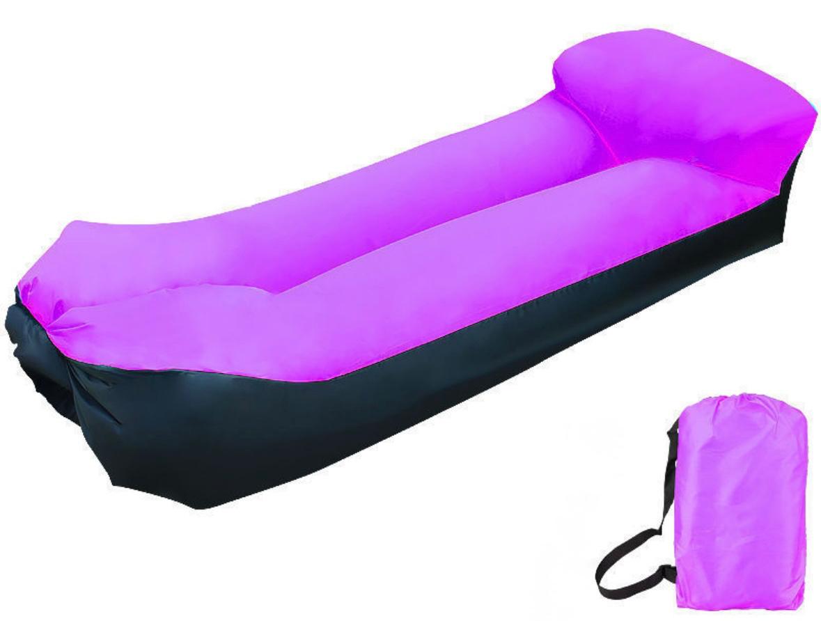 ספה מתנפחת איכותית עם משענת ראש סגול
