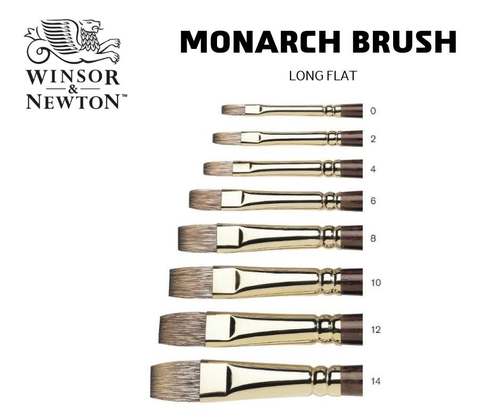מכחולים שטוחים מקצועיים לשמן מבית WINSOR&NEWTON סדרה MONARCH