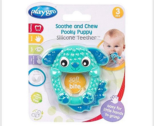 נשכן סיליקון פוקי הכלב פלייגרו Playgro צעצועי התפתחות