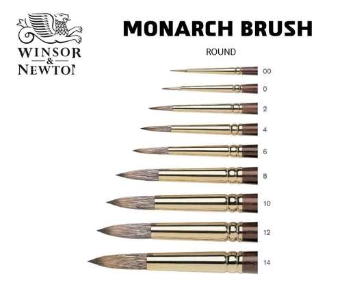 מכחולים עגולים מקצועיים לשמן מבית WINSOR&NEWTON סדרה MONARCH