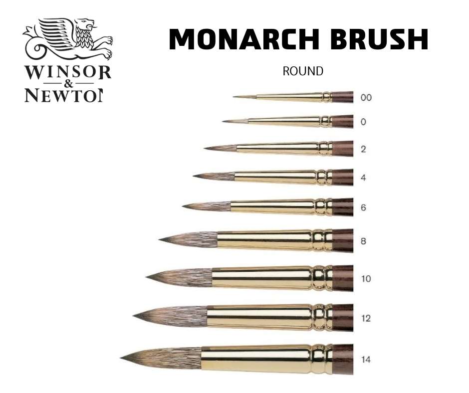 מכחולים עגולים מקצועיים לשמן מבית WINSOR&NEWTON סדרה MONARCH