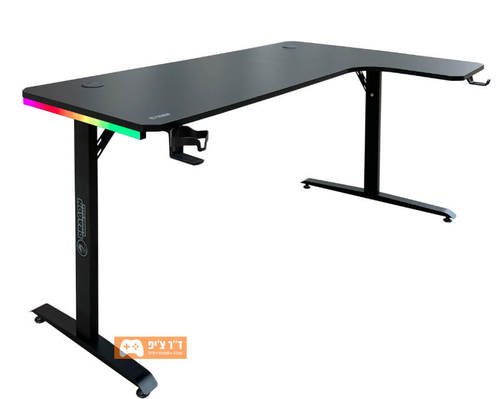 DRAGON שולחן גיימינג פינתי ימין תאורת RGB אורך 160*100 ס