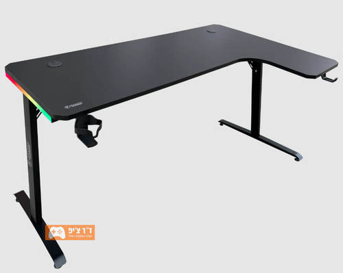 DRAGON שולחן גיימינג פינתי ימין תאורת RGB אורך 160*100 ס
