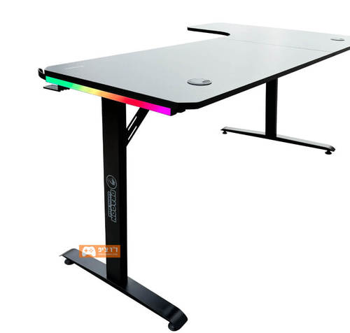 DRAGON שולחן גיימינג פינתי שמאל תאורת RGB אורך 160*100 ס