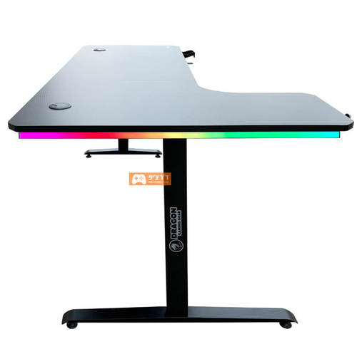 DRAGON שולחן גיימינג פינתי שמאל תאורת RGB אורך 160*100 ס