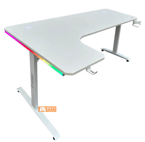 DRAGON שולחן גיימינג פינתי שמאל תאורת RGB אורך 160*100 ס
