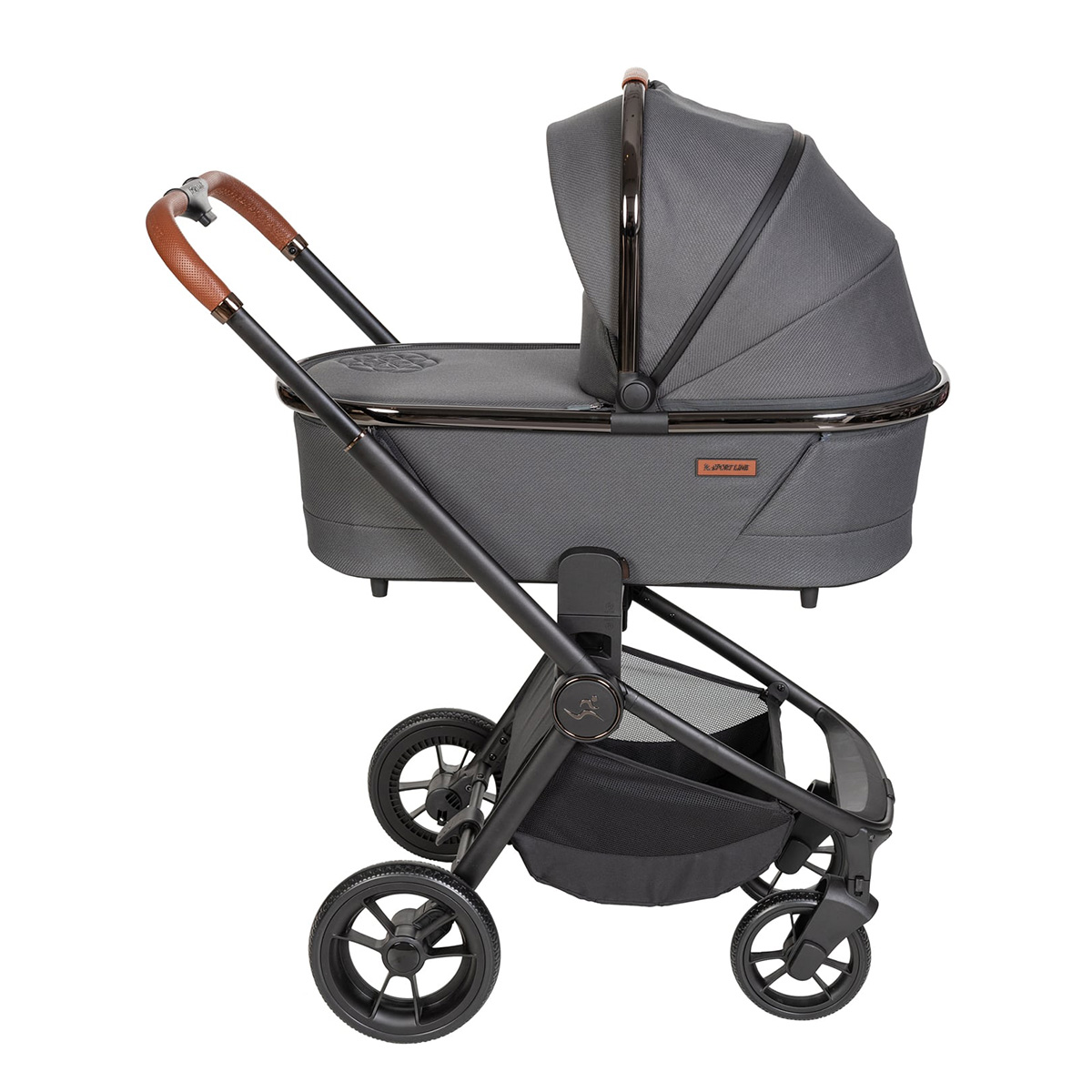 עגלת SPORTLINE PL 2024 אפור ידית חומה