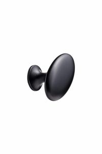 ידית כפתור Oval Simple שחור מט - 52506