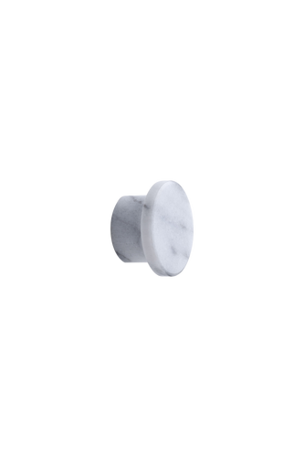 ידית כפתור Monte Round שיש לבן - 35 מ