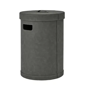 סל כביסה עגול אפור SHALA pewter M
