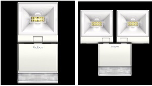 theLeda S – תאורת LED דקורטיבית 10 או 20W, עם גלאי תנועה, IP55