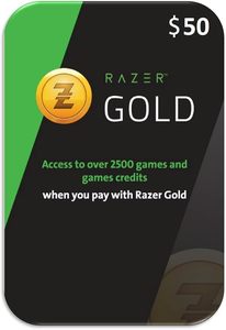קוד כרטיס 50$ Razer Gold