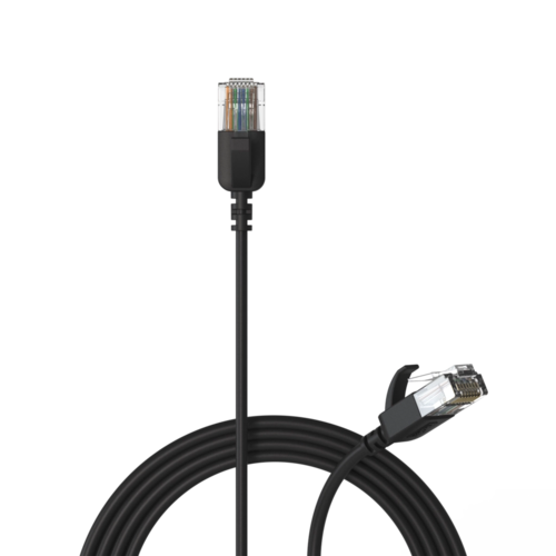כבל רשת דק Procab CSD560B/0.5 CAT6A RJ45 - RJ45 U/UTP - שחור באורך 0.5 מ'