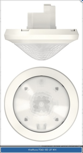 theMova-P360 – גלאי תנועה דקורטיבי,להתקנה תקרתית עד 10 מ’ גובה. 360 מעלות. 230VAC