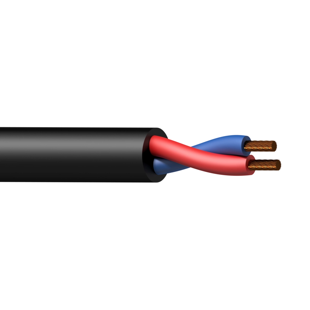 כבל רמקול גמיש Procab PLS225/1 ,2 x 2.5 mm² - 13 AWG- שחור