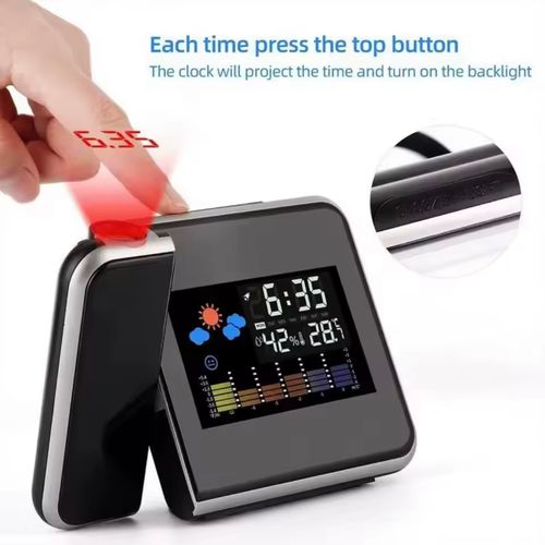 שעון מעורר דיגיטלי מקרין לתקרה ALARM CLOCK 8190
