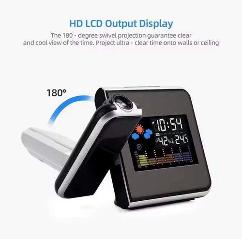 שעון מעורר דיגיטלי מקרין לתקרה ALARM CLOCK 8190