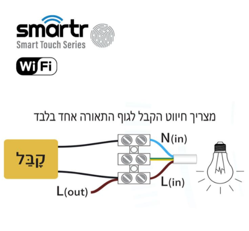 מפסק יחיד חכם לתאורה SMARTR 200W