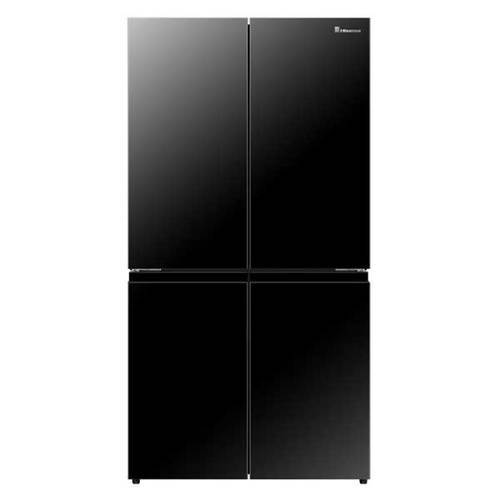 מקרר 4 דלתות 609 ליטר Hisense RQ72-BGK זכוכית שחורה הייסנס