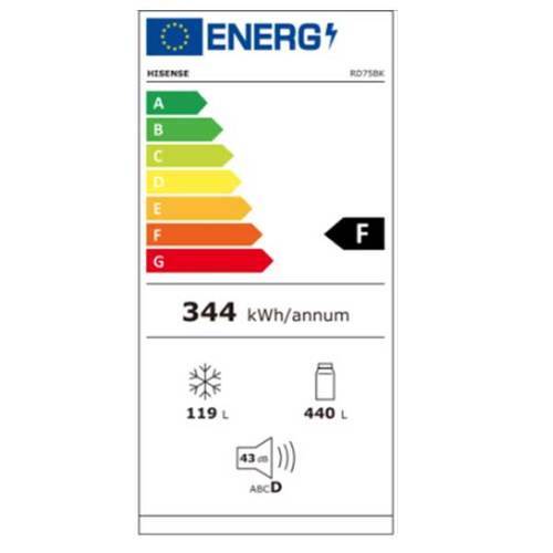 מקרר מקפיא עליון - 559 ליטר Hisense הייסנס RD75BK נירוסטה מושחרת