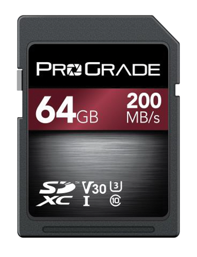כרטיס זיכרון ProGrade 64GB SDXC V30 UHS-I