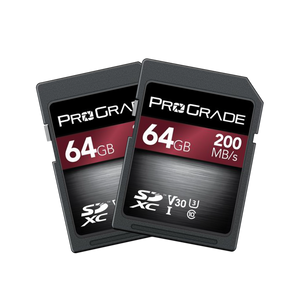 מארז זוג כרטיסי זיכרון ProGrade 64GB SDXC V30 UHS-I
