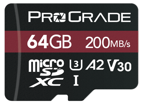 כרטיס זיכרון ProGrade 64GB microSDXC V30 UHS-I